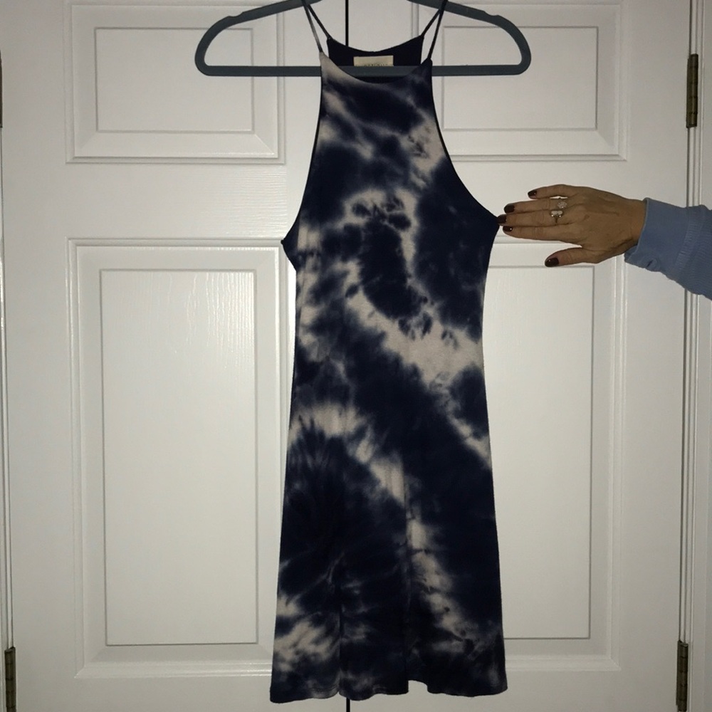 Blue tie dye dress